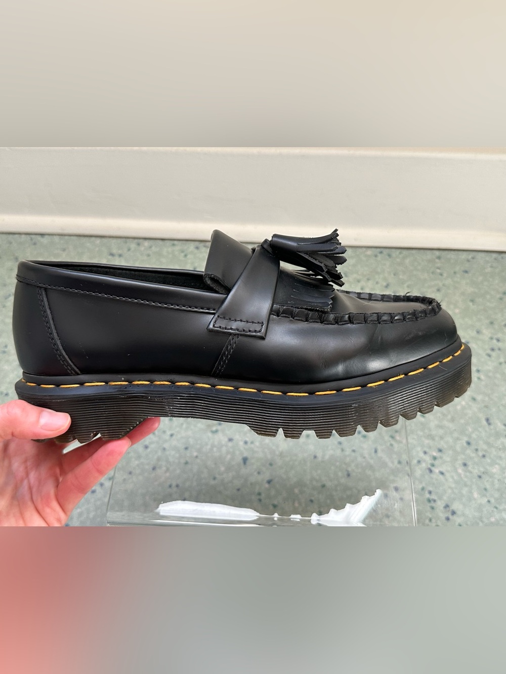Dr. Martens Adrian Bex - Black Leather Tassel Loafers - Picture 6 of 9